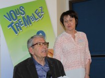 René Deneuvillers présente sa candidature au conseil d'administration avec Roselyne Radigue, secrétaire de Aptes